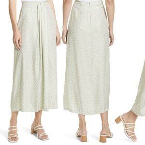 NWT Vince Silk Blend Pleated Slip Light Green Skirt Size 4